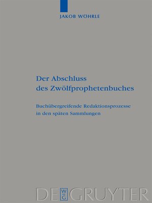 cover image of Der Abschluss des Zwölfprophetenbuches